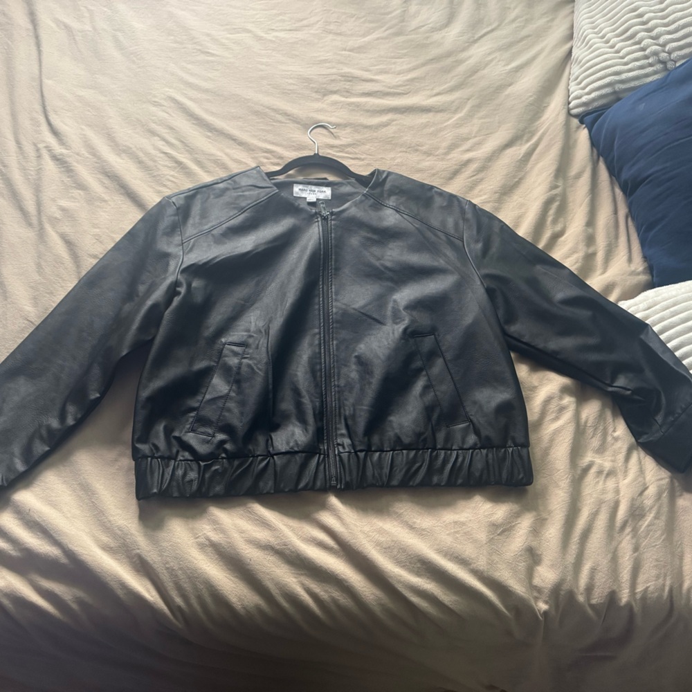 Marc New York Women’s Bomber Jacket Faux Leather size Large